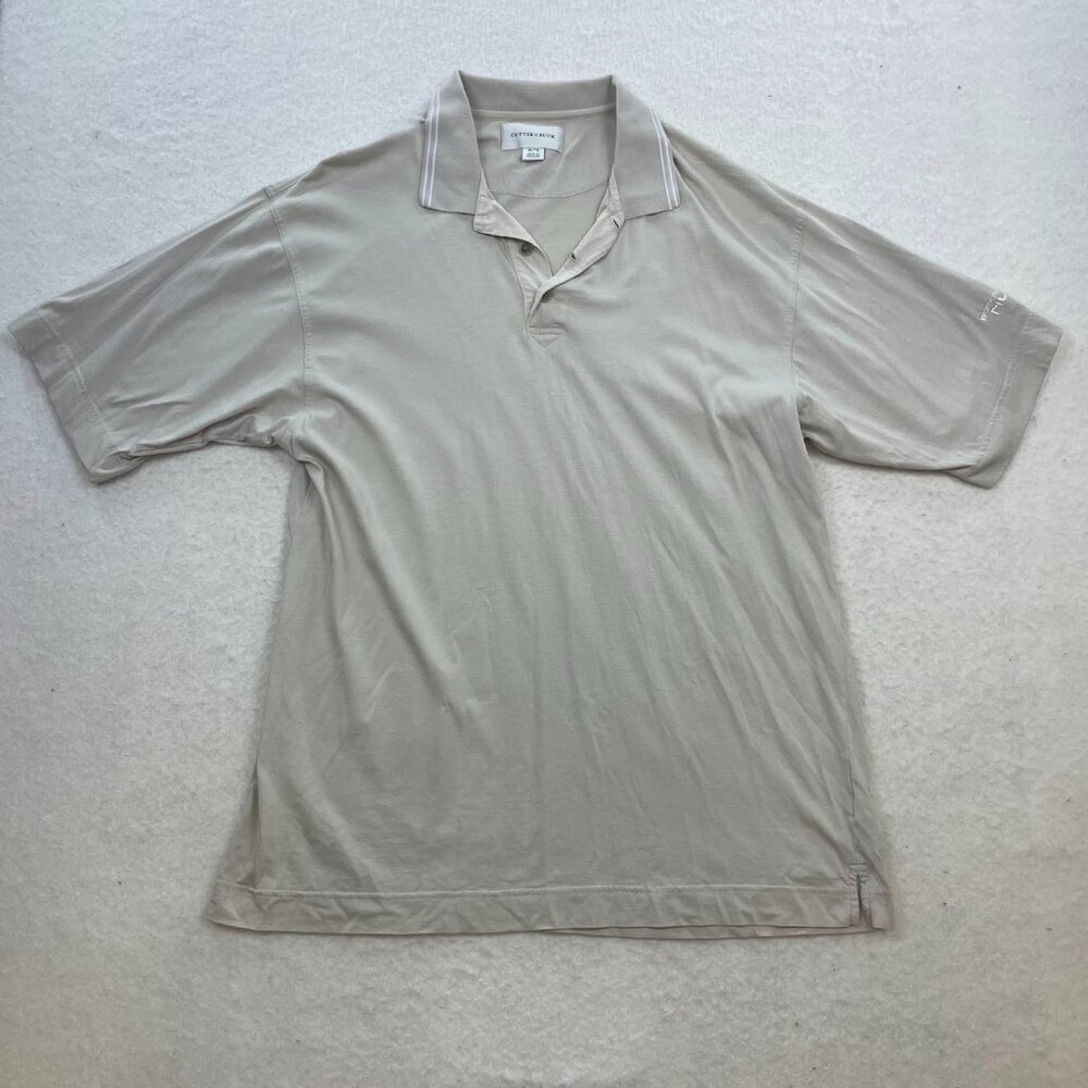 Cutter & Buck Men's Pima Cotton Beige Polo Shirt Golf Size XL